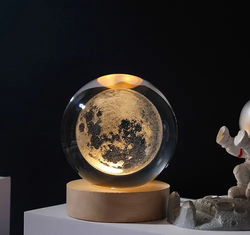 17tipos De Lâmpadas De Bola De Cristal Da Terra E Da Lua 6cm