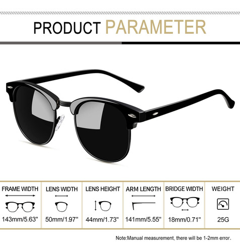 Joopin Gafas De Sol Semi Sin Montura Polarizadas Con Protecc