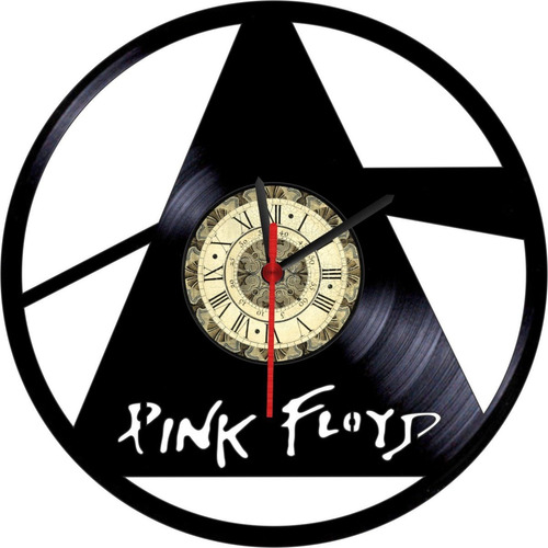 Combo Reloj En Vinilo Lp Pink Floyd + Pin Metálico