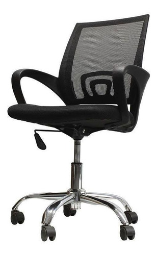 Imagen 3 de 3 de Silla de escritorio Top Living SILLB1 ergonómica negra con tapizado de mesh