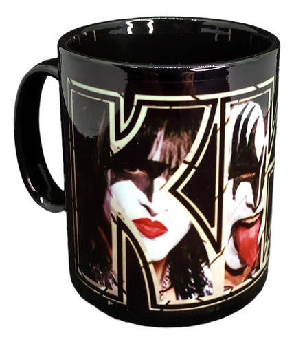 Kiss Taza Cerámica Premiun Quality Negra