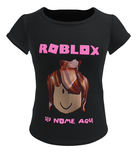 Camiseta Blusa Infantil Roblox Bacon Girl Head Menina