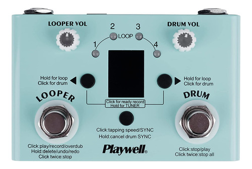 Drum Machine Looper Afinador, 11 Minutos De Grabación ...