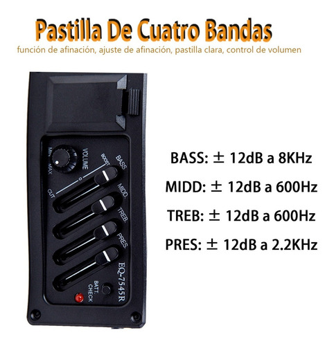 Imagen 3 de 7 de Pastilla Guitarra, Transductor Eléctrico Acústico Magnético