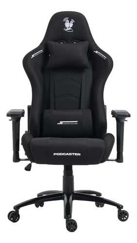 Cadeira Gamer Podcaster, Reclinável, 4d, Preta