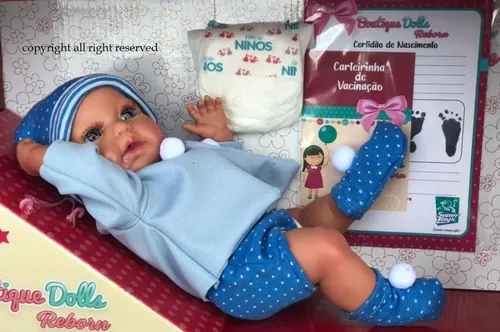 Bebe Boneco Boutique Dolls Reborn Dolls Menino - Supertoys