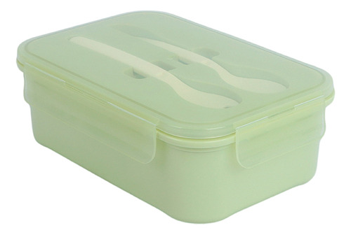 Miniso Contenedor De Alimentos En Forma Rectangular Con Cubi Color Verde