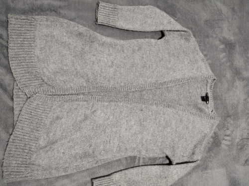 Sweater H&m Gris Mujer Xs - Con Bolsillos