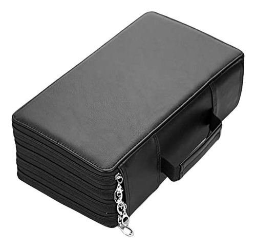 Estuche Portátil Con 300 Ranuras Para Lápices, Negro