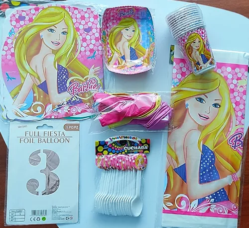 Arco Globos Barbie Patín Cono Kiss Fucsia Rosado Niña – tienda