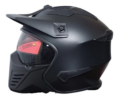 Casco Abierto Avx Fs 726 Negro Mate Visor Oscuro Tmr