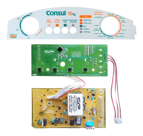 Kit Completo Placas + Adesivo Consul Maré Super 10kg Bivolt