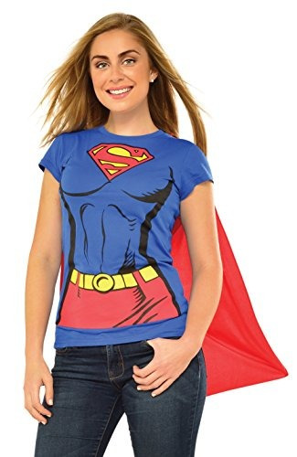 Rubies Dc Comics Supergirl Camiseta Con Traje De Cape 880474