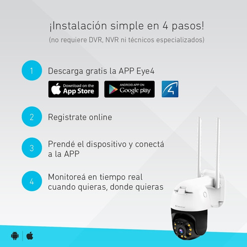 Imagen 7 de 10 de Camara Ip Wifi Motorizada Inalambrica Full Hd Domo Seguridad