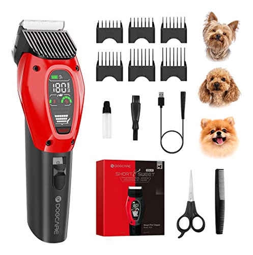 Smart Dog Clippers, Cordless Dog Grooming Clipper Kit W...