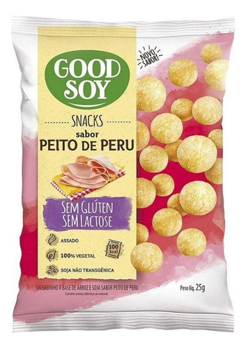 Snacks De Soja Goodsoy Sabor Peito De Peru 25g