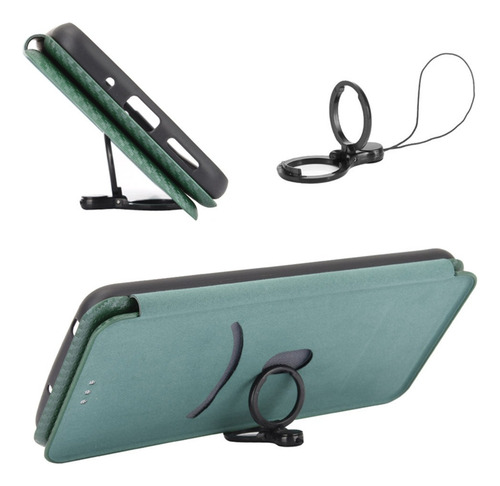 Funda Tipo Cartera De Poliuretano De Fibra De Carbono Para X