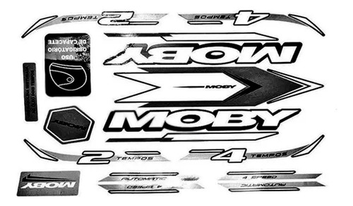 Adesivo Mobilete Moby 2 E 4 Tempos Para Bikelete