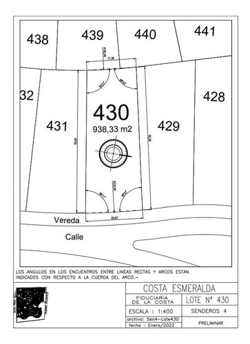 Senderos Iv 430 - Costa Esmeralda - Lote En Venta