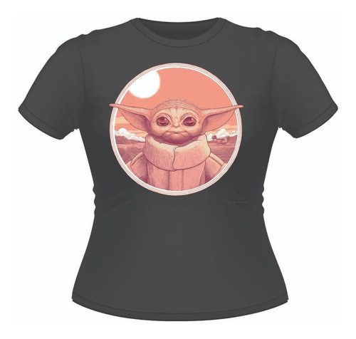 Polera Mujer Algodon Premium Star Wars Maestro Yoda 01