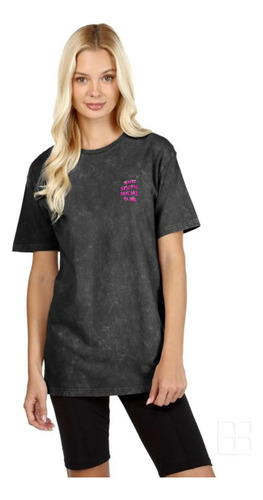 Playera Para Mujer Acid Wash Antisocial Socialsocial Club