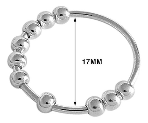 Anillo Giratorio De Plata Para Aliviar El Estrés, Antiestrés