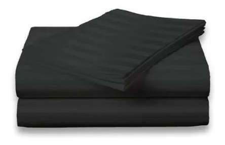 Imagen 2 de 2 de Set Duvet 7 Pzas Negro Líneas Microfibra Doble