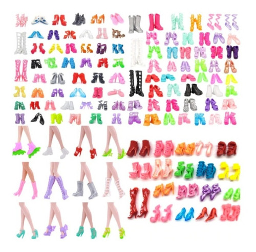 Set De 30 Pares De Zapatos Compatible C/ Muñeca Barbie 