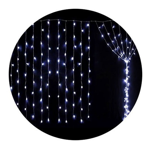 Cortina De Luz Led Blanca 200x120cm Cumpleaños Bodas Oferta!