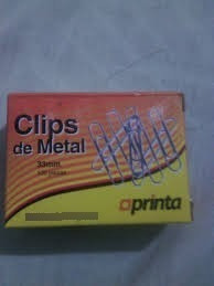 Clips De Metal Printa  33mm X 100 Und X4