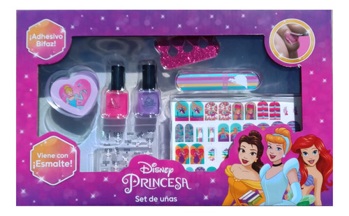 Set De Uñas Decoradas Esmaltes Nenas Princesas Frozen