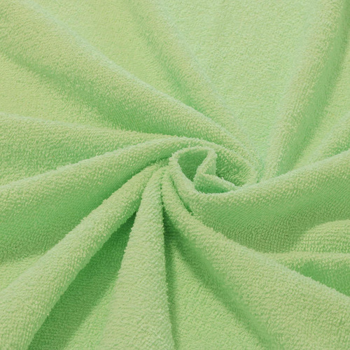 Tecido Felpudo Atoalhado 100% Algodão Verde Água