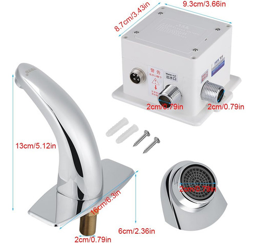Grifo Sensor Infrarrojo Automático Cromado Para Fregadero
