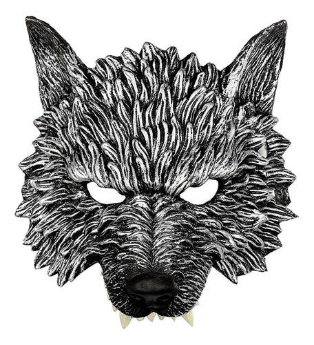 A Máscara De Media Cara Creative Wolf Para Cosplay, Disfraz
