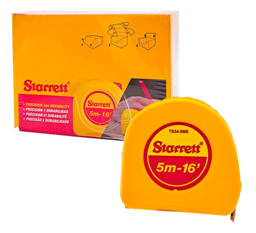 Trena Starrett Amarela Com Trava 5mx19mm - Dts34-5me- Caixa 