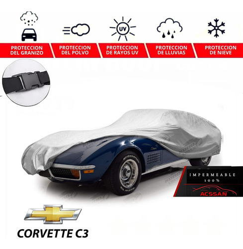 Forro Cubreauto Eua Con Broche Corvette Convertible C3 1968