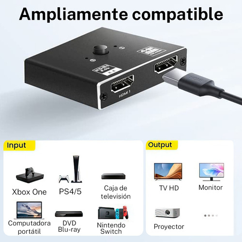 Switch Hdmi Splitter Hdmi Switch Splitter Hdmi 4k 3d 2 En 1