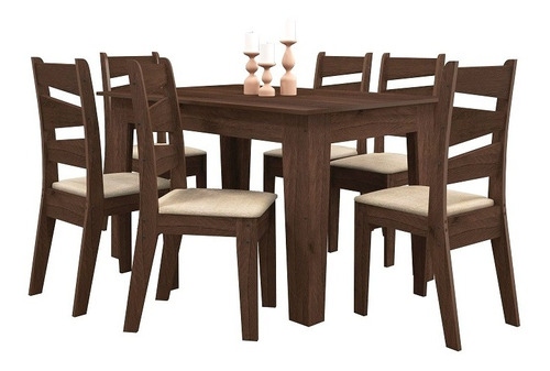 Juego De Comedor Mesa + 6 Sillas Cocina Comedor 