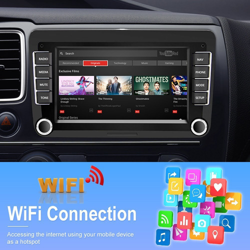 Autoestéreo De 7 In C/android 9.1/din Doble P/vw Jetta Vento