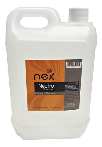 Shampoo Nex Neutro 5l Bidón Peluqueria  X Unidad Nex Neutro