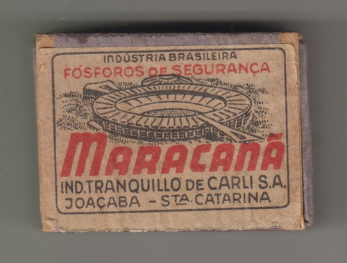 Futbol Brasil Estadio Maracana Caja De Fosforos Vintage Rara