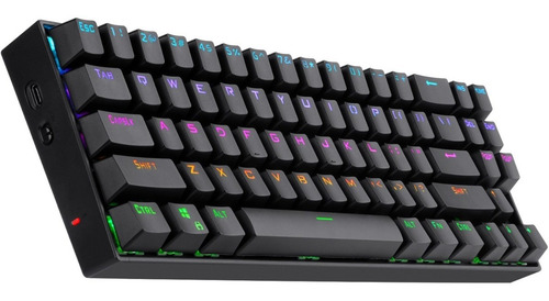 Teclado gamer inalámbrico Redragon Deimos K599-KRS QWERTY Red inglés UK color negro con luz RGB