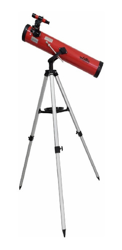 Telescopio Reflector Wallis Con Montura Altazimutal Rojo