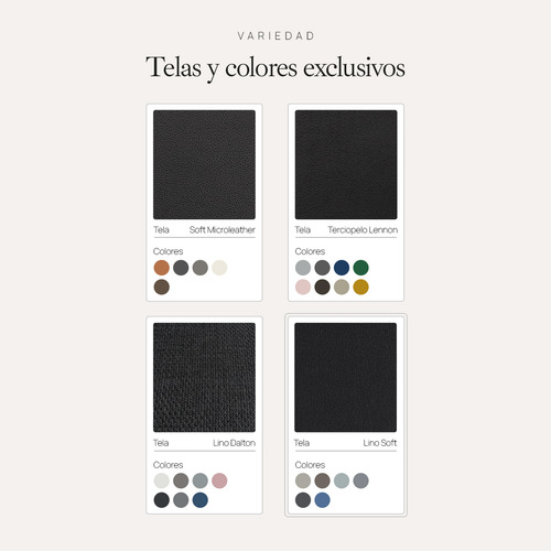 Sala Esquinera Moderna Minimalista Latt Sillón Modular Lino Gris Oscuro Lino Dalton