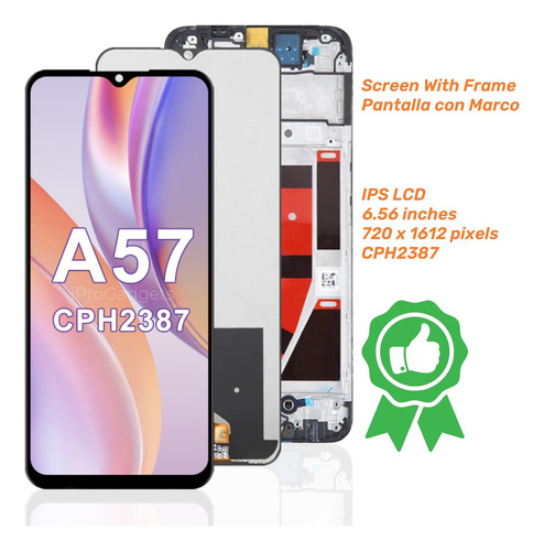Pantalla Táctil Lcd Con Marco For Oppo A57 4g Cph2387