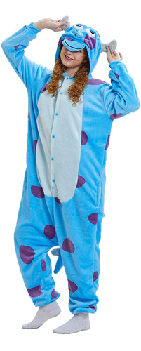 Pijama Kigurumi Monster Infantil Mameluco Disfraz Celeste