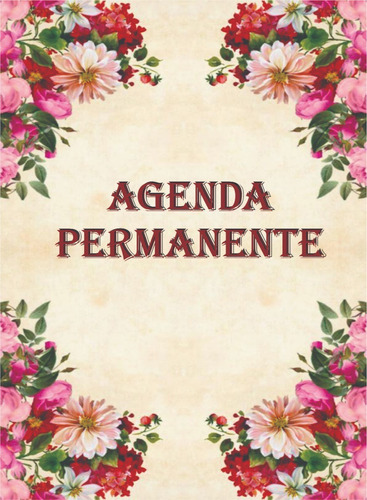 Imagem 1 de 9 de Agenda Permanente Floral Rosinha