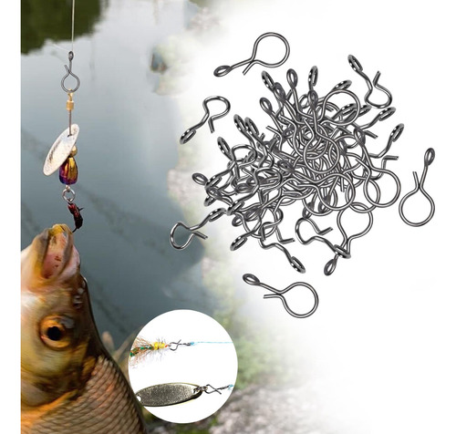 50x Pesca Com Mosca Mudança Rápida Portátil Snaps De M