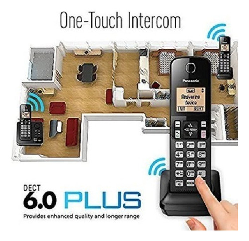 Teléfono inalámbrico digital Panasonic de 3 bases Kx-TG633sk