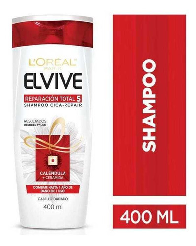 Loreal Elvive Shampoo Cica Repair Reparacion Total 400ml